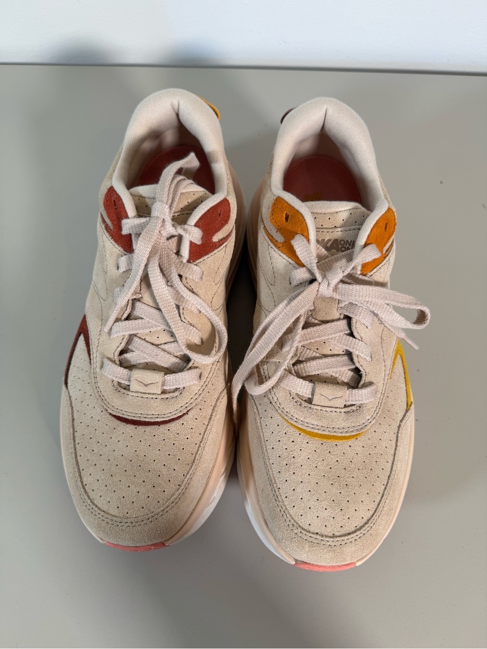 NWOT HOKA Bondi L Suede Shifting Sand Sneakers Men’s 11 / Women’s 12 - Picture 5 of 12